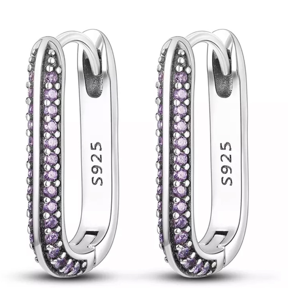 925 Sterling Silver U Shape Hoop Earrings ✨